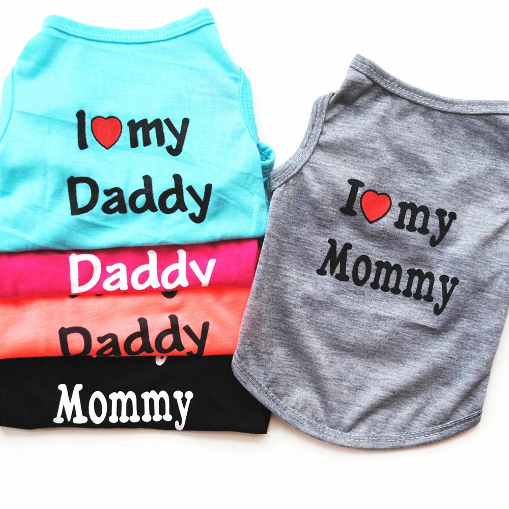

Classic Style Love MOM Dog Vest Pet Puppy Clothes Cotton T Shirt Variety Color For Choose Online Best Price Breathable Pet Vest
