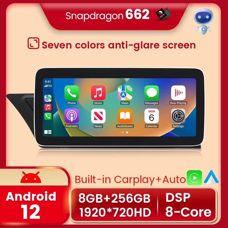 

NaviFly Android 12 Автомобильный навигатор Audi A4 B8 A5 S4 2009-2017 8-ядерное автомагнитола HD1920*720 Qualcomm 662 8+256G Carplay WiFi 4G