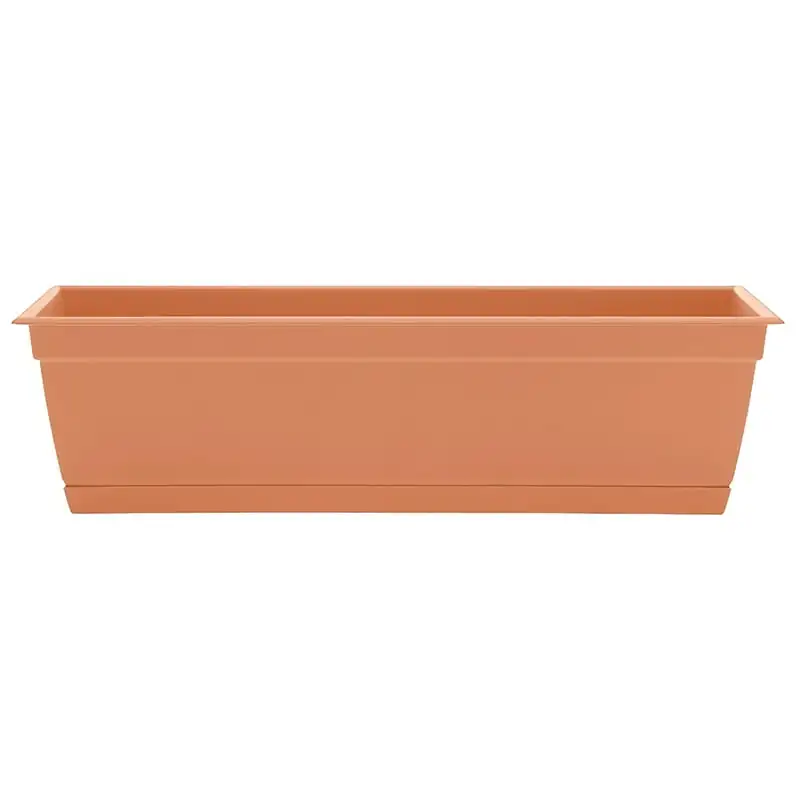 

Wide Dayton 100% Recycled Plastic Window Box Planter - Coral Color Planter Planting mat Bonsai pots Garden pots & planters Plant