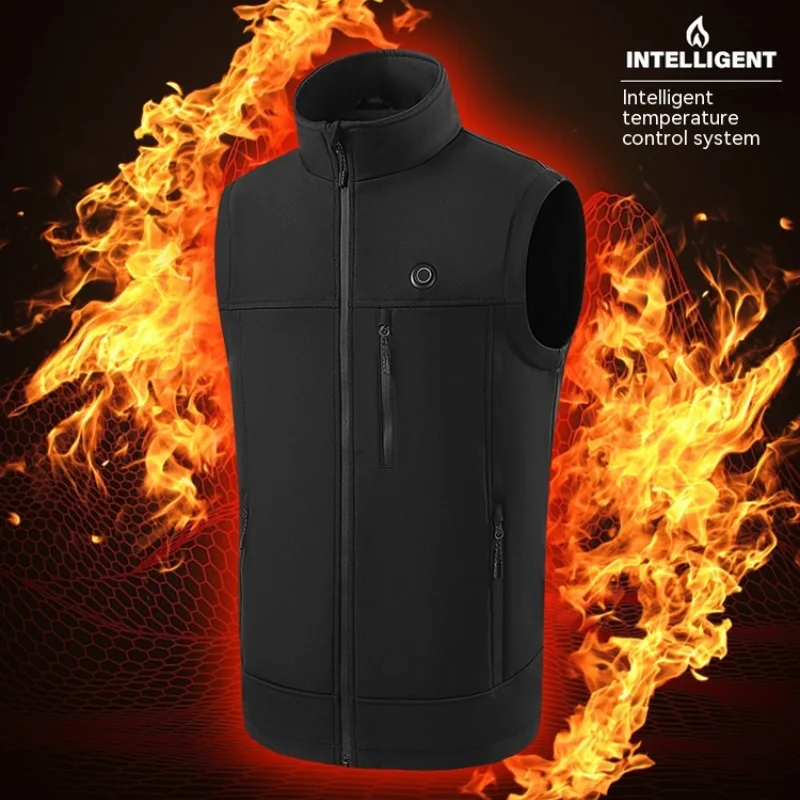 

Heating Vest Fall/Winter New Thermostatic Warmth Nine-Zone Abundance Heating Windproof Standing Collar Heated Clothing