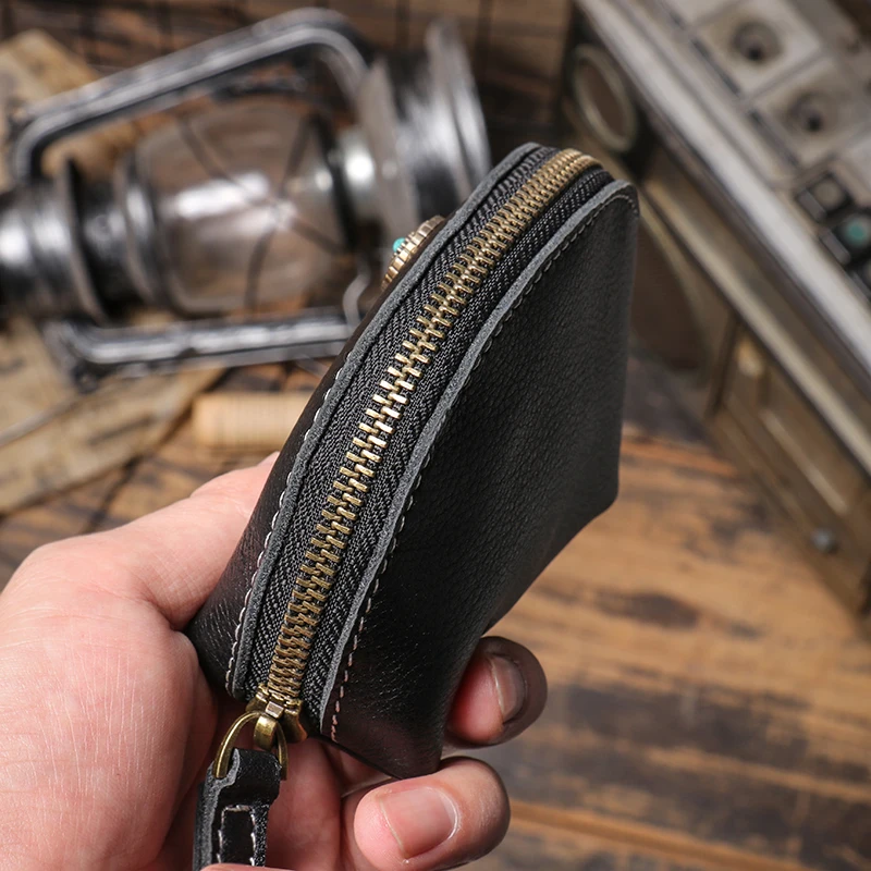 Кошелек LEATHFOCUS из натуральной кожи для мужчин и женщин маленький бумажник мелочи