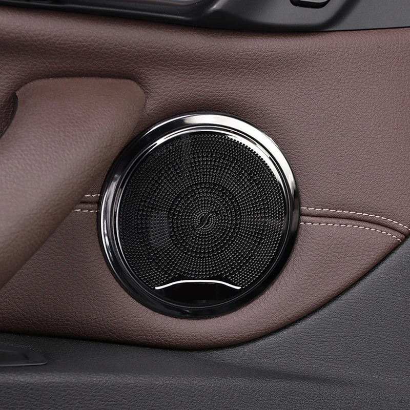 

Крышка Кольца для автомобильной двери динамика для BMW X1 F48 2016-2021, крышка из нержавеющей стали для передней и задней двери динамика, декоратив...