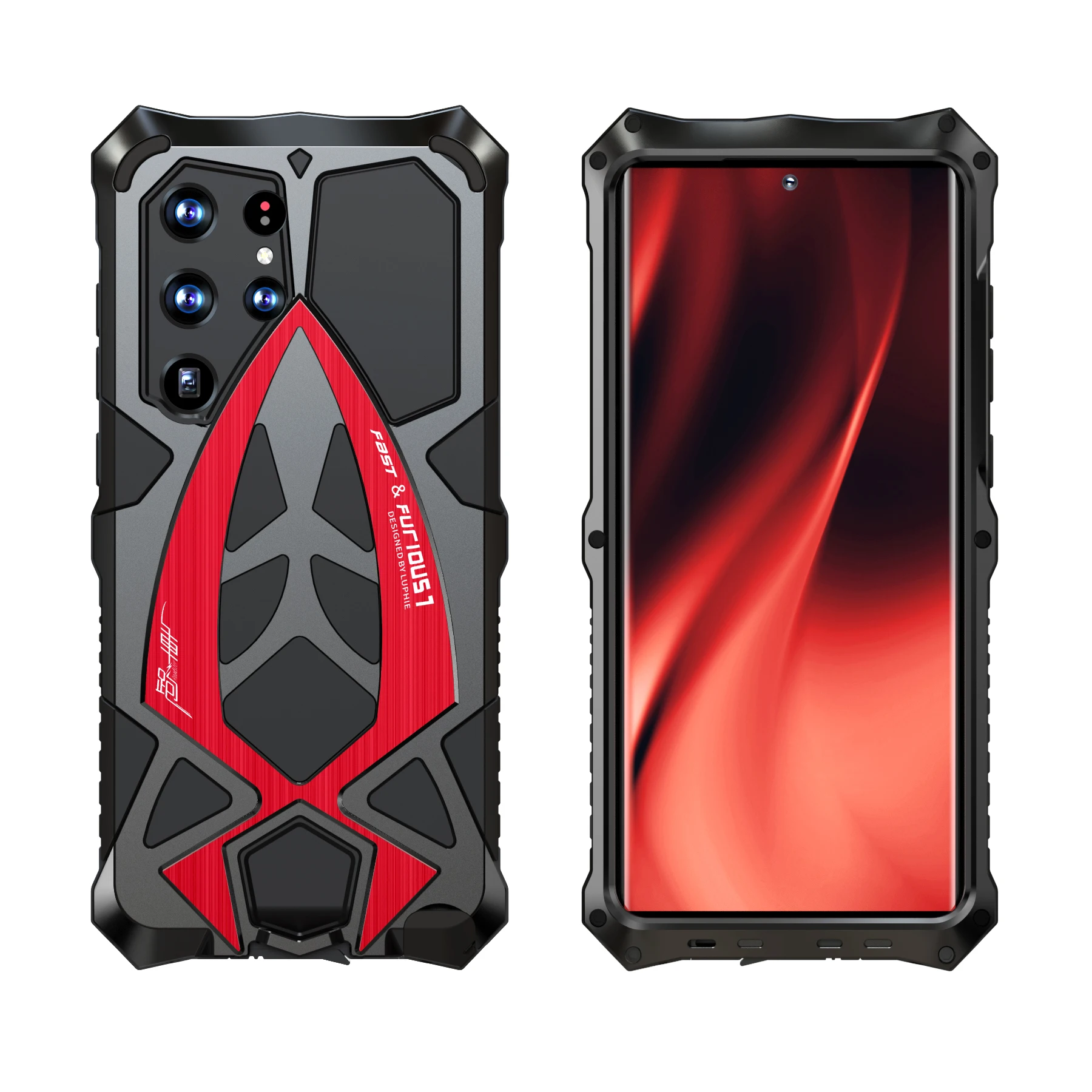 Metal Armor Heavy Duty Cover For Samsung Galaxy S23 Ultra 5G Case Luxury Camera Protection Shockproof Phone Cases Coque Fundas