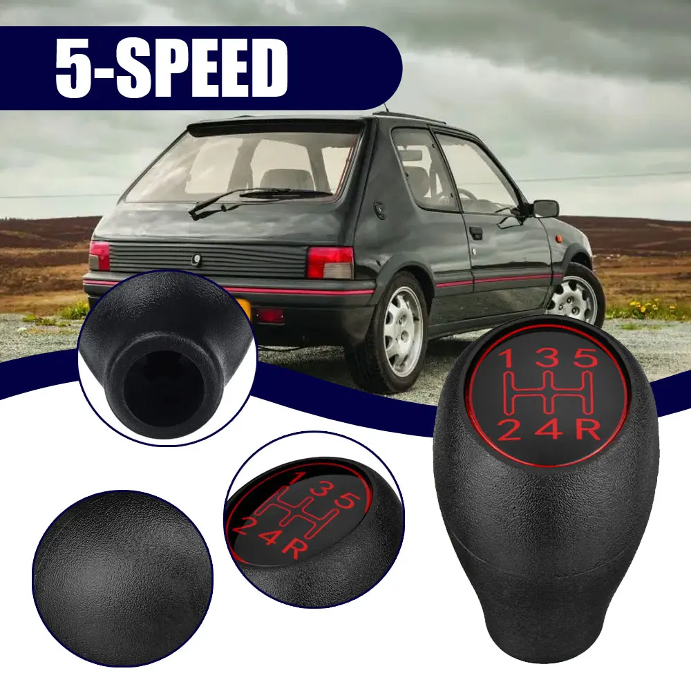 

5 Speed Gear Shift Knob Lever Shifter Handle Stick Plastic Car Accessories 2403-67 for Peugeot 504 505 309 205 GTI CTI