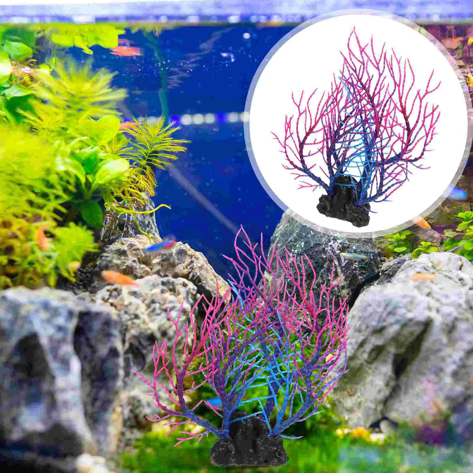 

Aquarium Landscaping Coral Faux Plants Fish Tank Accessories Aquatic Decor Resin Adornment Decorative Decorations