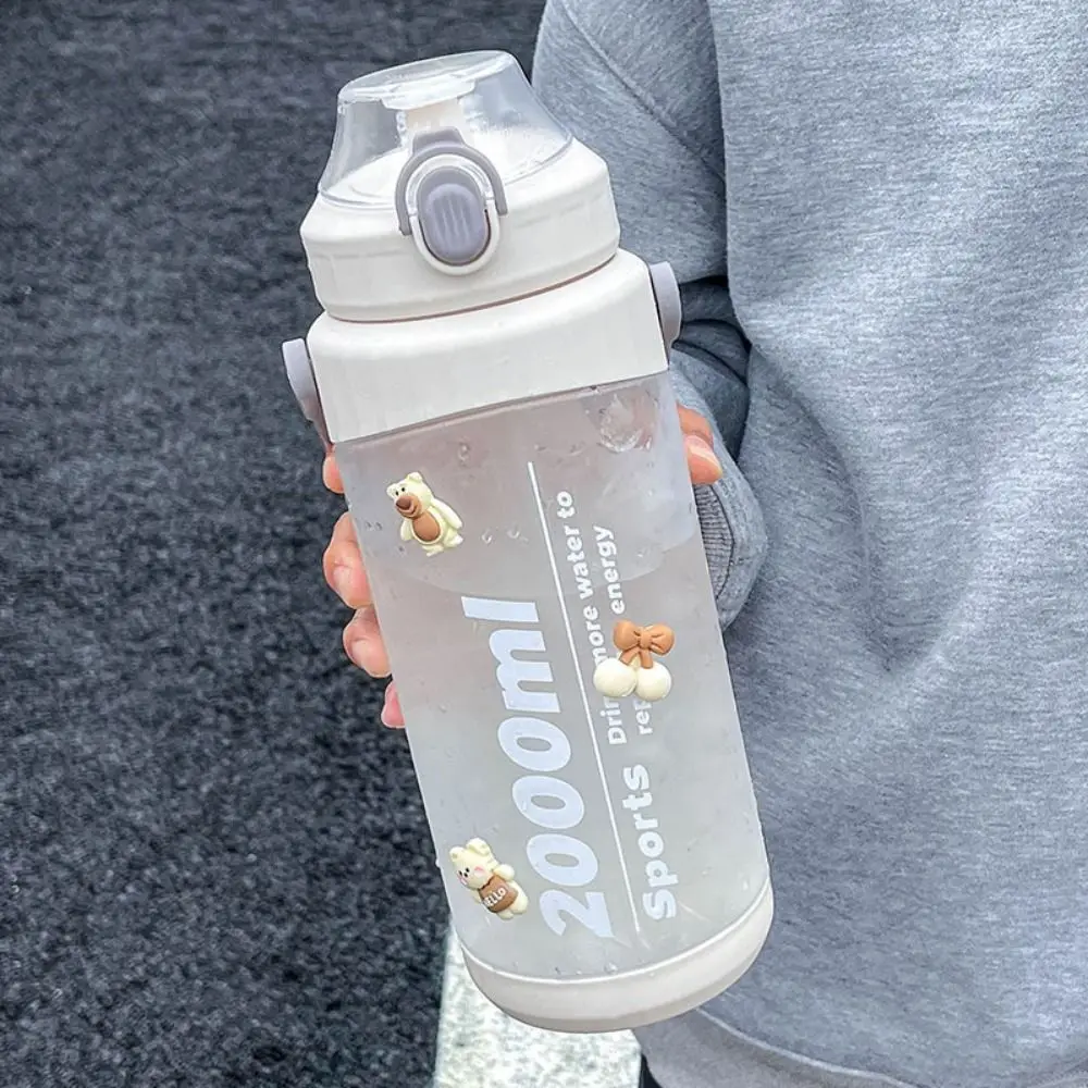 Спортивная бутылка для воды с соломой и ручкой 1 5 л/2 л спортивные чашки фитнеса