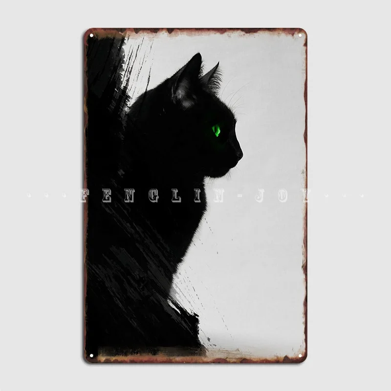 

Black Cat Poster Metal Plaque Pub Garage Plaques Pub Create Tin Sign Poster