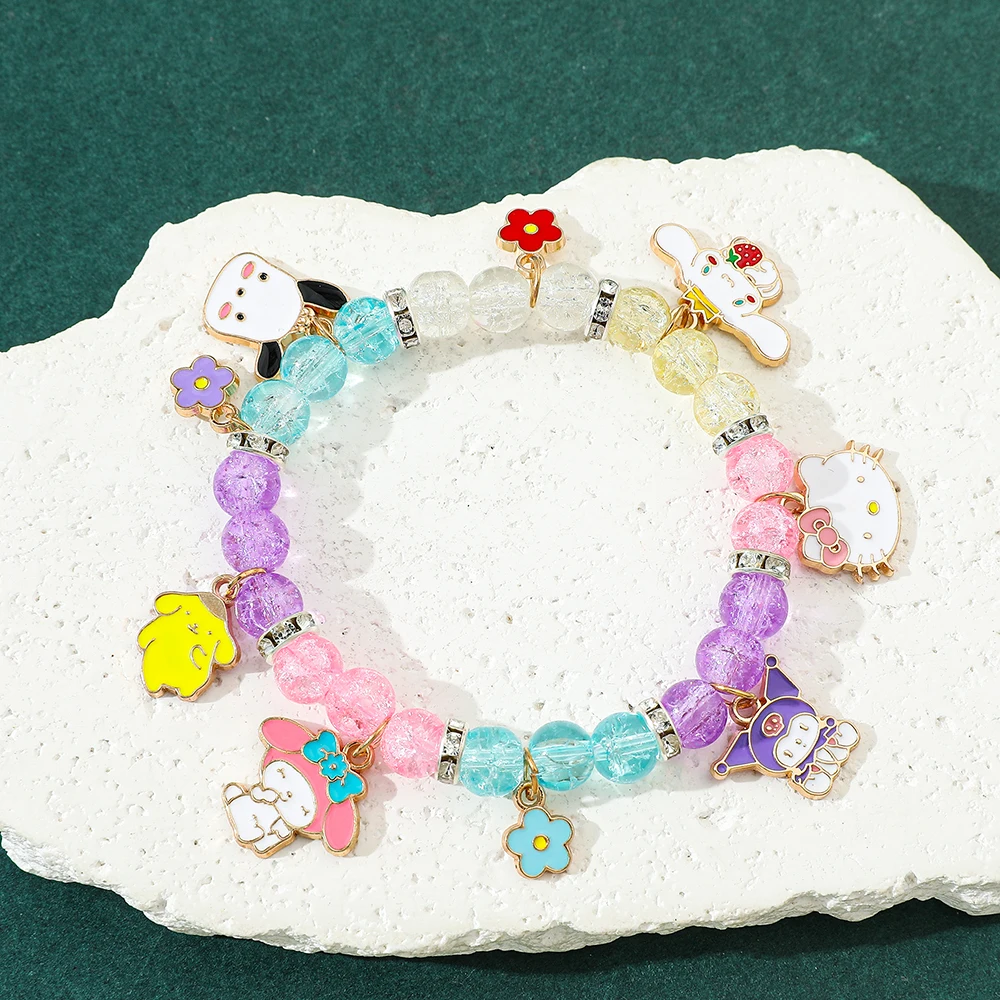 Новый браслет из бисера в стиле аниме Sanrio мультяшный Kuromi Melody корицы Hello Kitty для