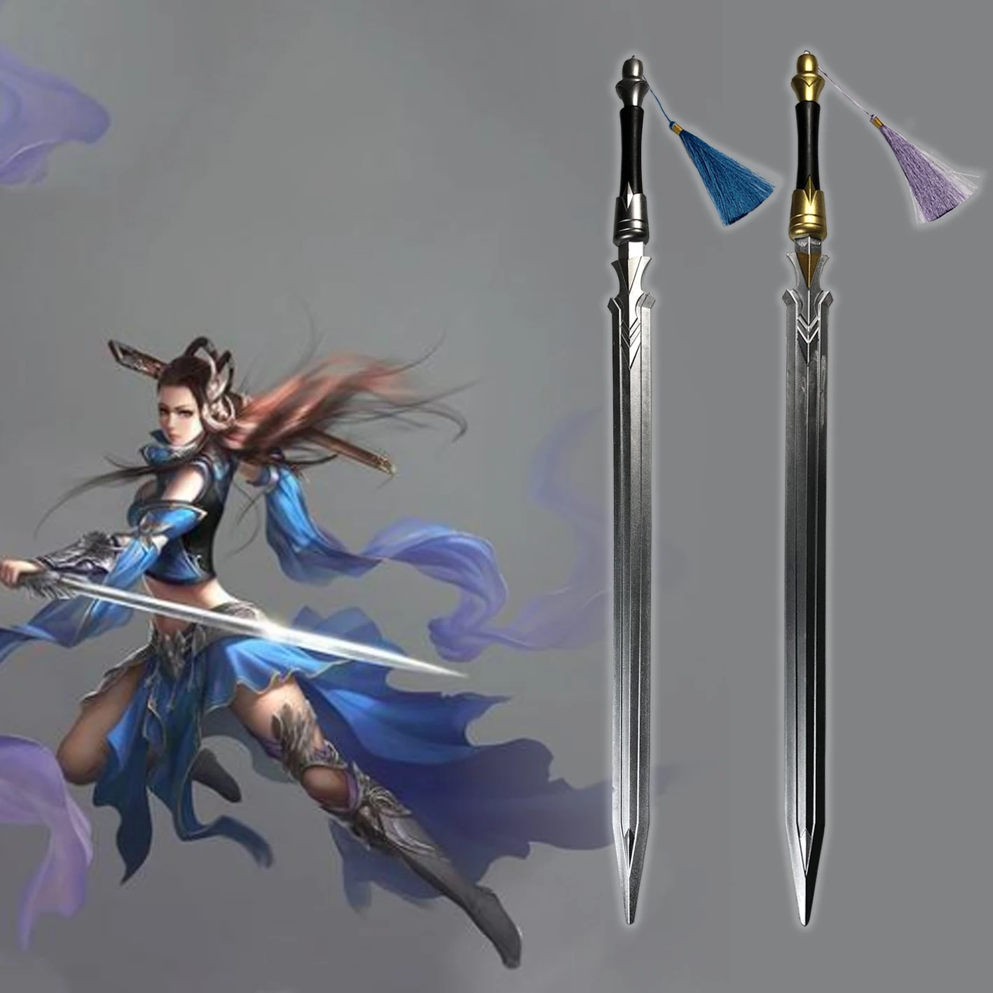 1:1 King Power Sky Sword Dou luo Doula Continent Props Weapon Chinese Styles Sword Cosplay Weapon Halloween Cos Props 100cm
