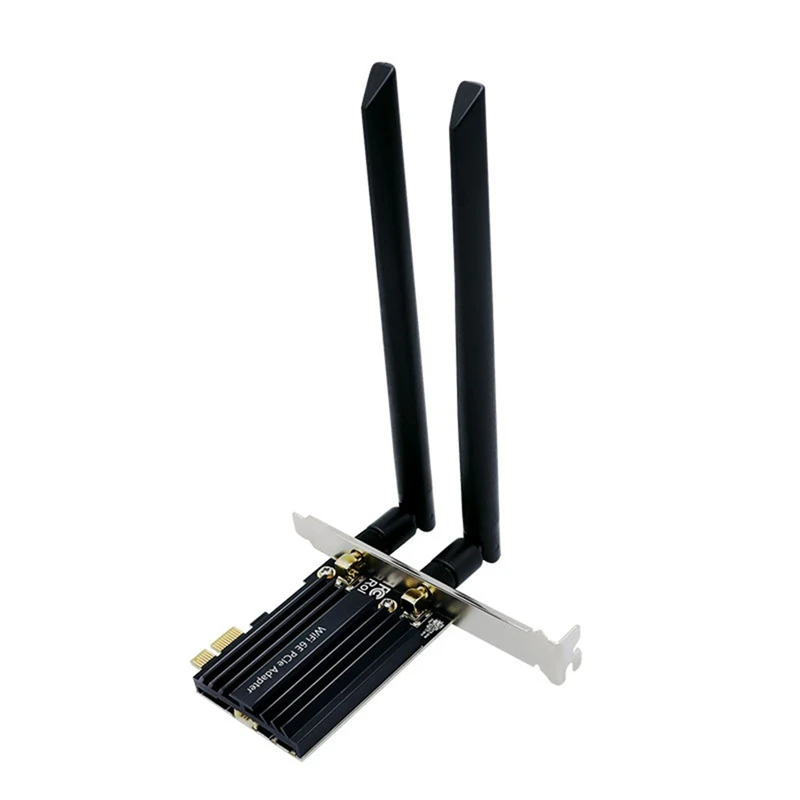 

AX210 Wifi 6E Pcie Wireless Wifi Card Up To 5400Mbps(6Ghz/5Ghz/2.4Ghz),BT5.2,OFDMA,MU-MIMO,Wireless Wifi Bluetooth 5.2