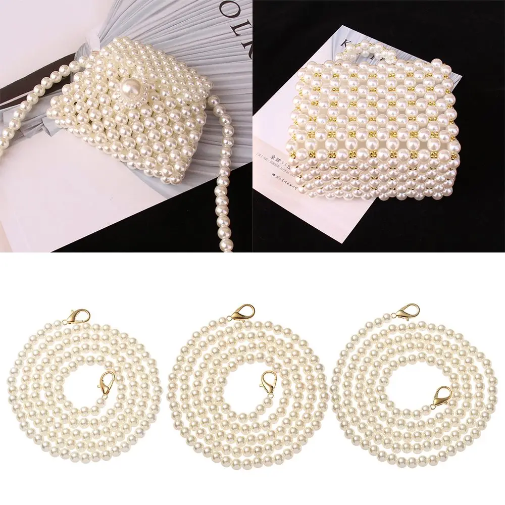 

High Quality Pearl Belt 14 Sizes Accessories Long Beaded Chain Pearl Strap Bags Handbag Handles DIY purse Replacement