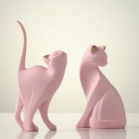 elegant cat figurines animal resin ornament modern art desk accessories living room decorative accessories valentines day gifts