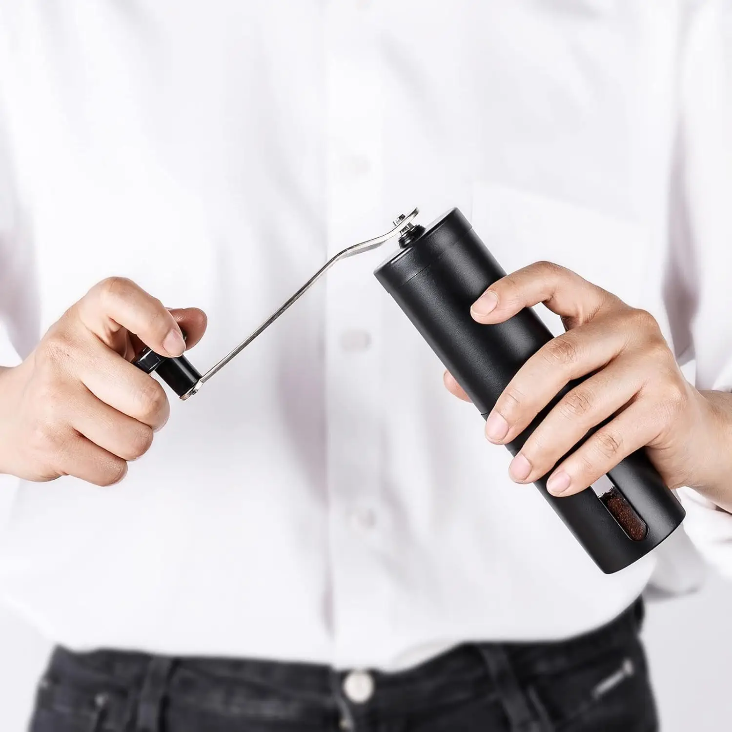 Ручная кофемолка измельчитель из нержавеющей стали для кофе эспрессо