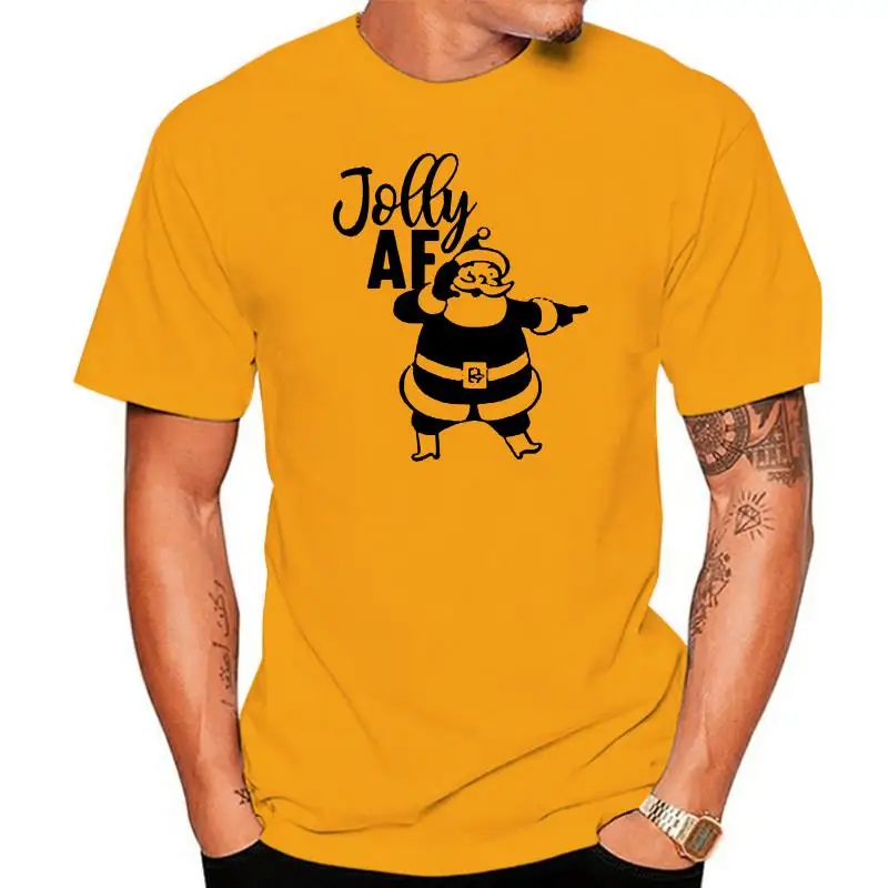 

Футболка Jolly AF Рождественская, праздничная, новогодняя, графическая, для празднования фотографий, стиль унисекс, подарок, хлопковая рубашка, милые, повседневные футболки