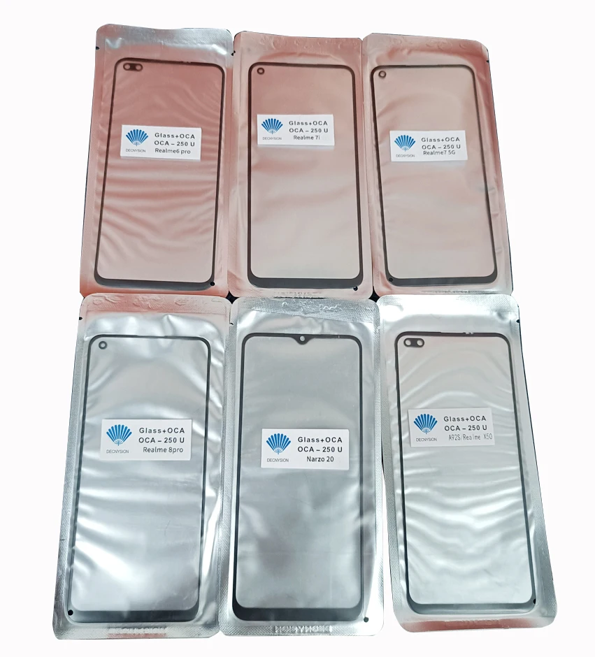 10 шт. для Realme 3 3i 5 5i 5s 6 6i 6s 7 7i 8 8i 8s 9 9i 5G GT Neo 2 Narzo 20 30A 30 Pro переднее Сенсорное стекло