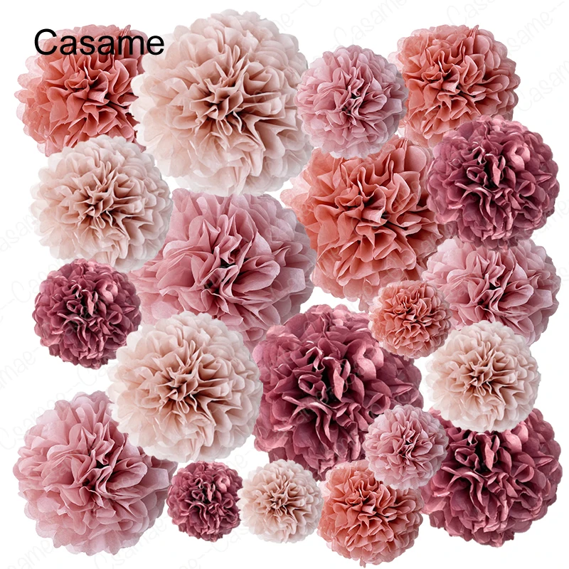 

Set Hanging Flower Pompom Tissue Paper Pom Poms for Weddings and Other Occasions Party Birthday Colorful Decoration Lantern