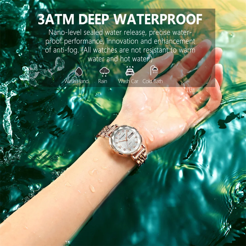 Fashion Watch for Woman Luxury Elegant Waterproof Luminous calendar Quartz Women's Watches Gift Casual relojes para mujer enlarge
