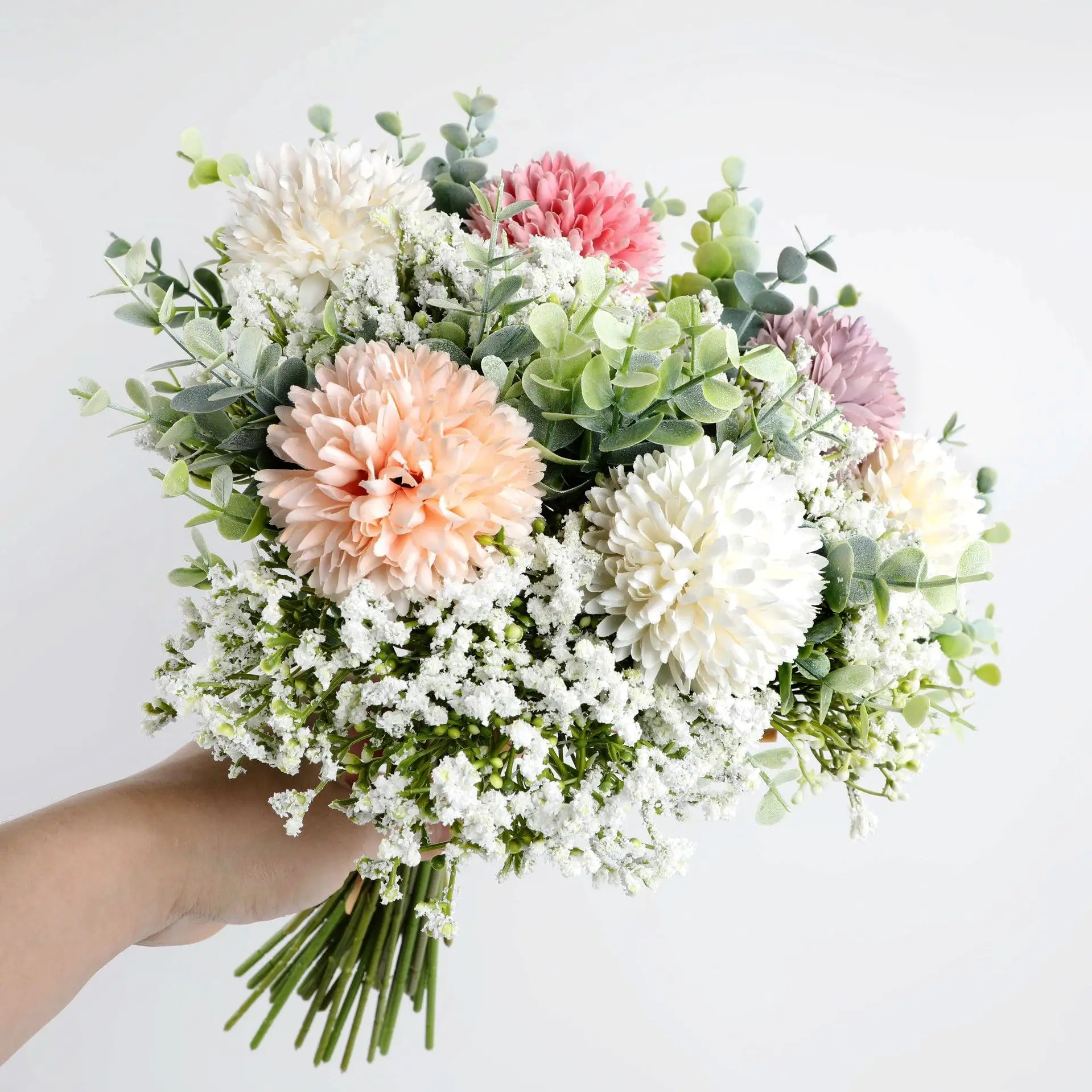 

Simulated Handheld Flower Bride Handheld Flower Bundle Embroidery Ball Artificial Flower Home Flower Wedding Shooting Decoration