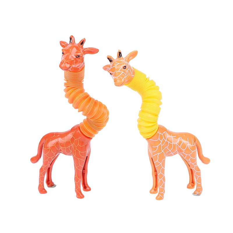 

HOT Pop Tube Spring Giraffe Fidget Toys Sensory Stretch Toddler Flexible Variable with Pop Sound Stress Relief Funny Kids Favor