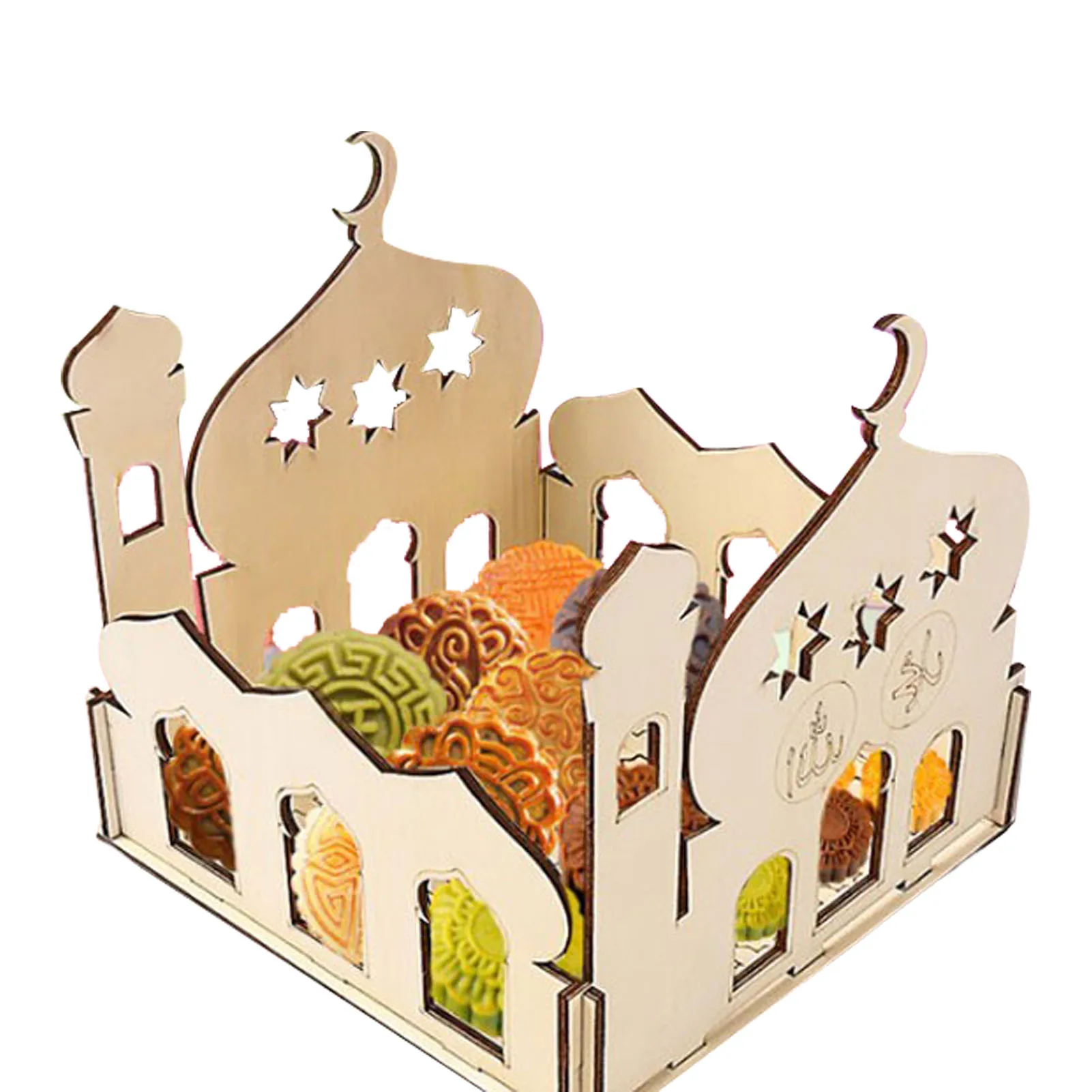 

Рамадан, деревянный сервировочный поднос, ИД-лоток, Декор, Рамадан, диета, плоские блюда, лотки для мусульманской вечеринки, искусственный Д...