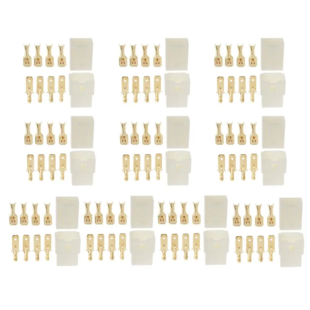 

10 piece / piece 4 pin 6.3mm crimp terminal cable lock male / female connector