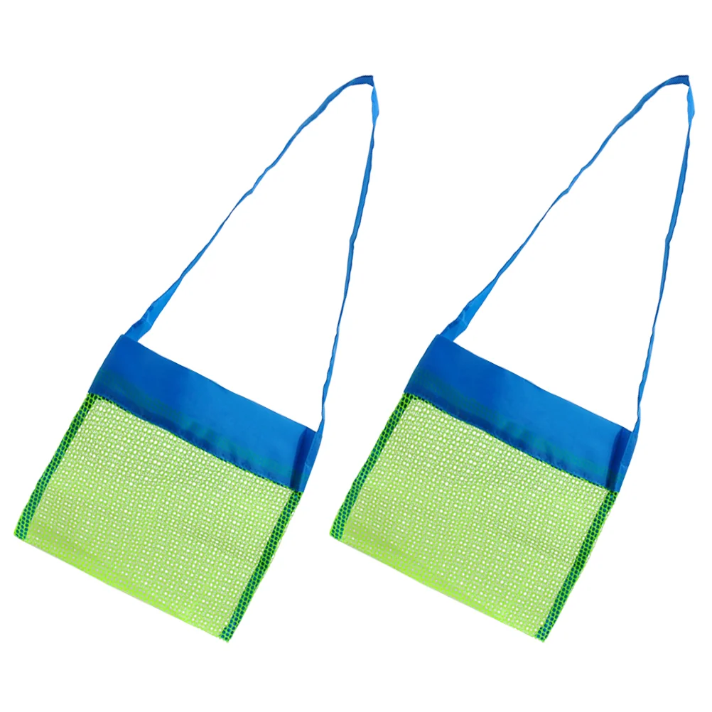 

2 Pcs Portable Kid's Bags Practical Storage Bags Multi-function Beach Mesh Bags