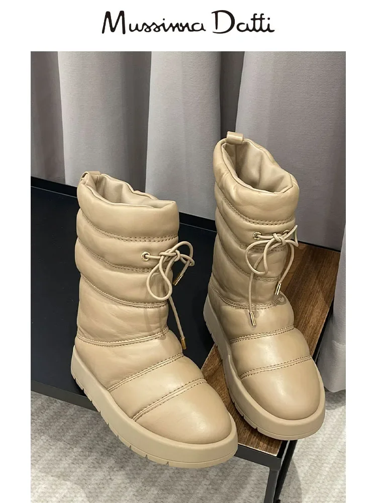 Женские зимние ботинки Murrinna Daffi из натуральной кожи на платформе