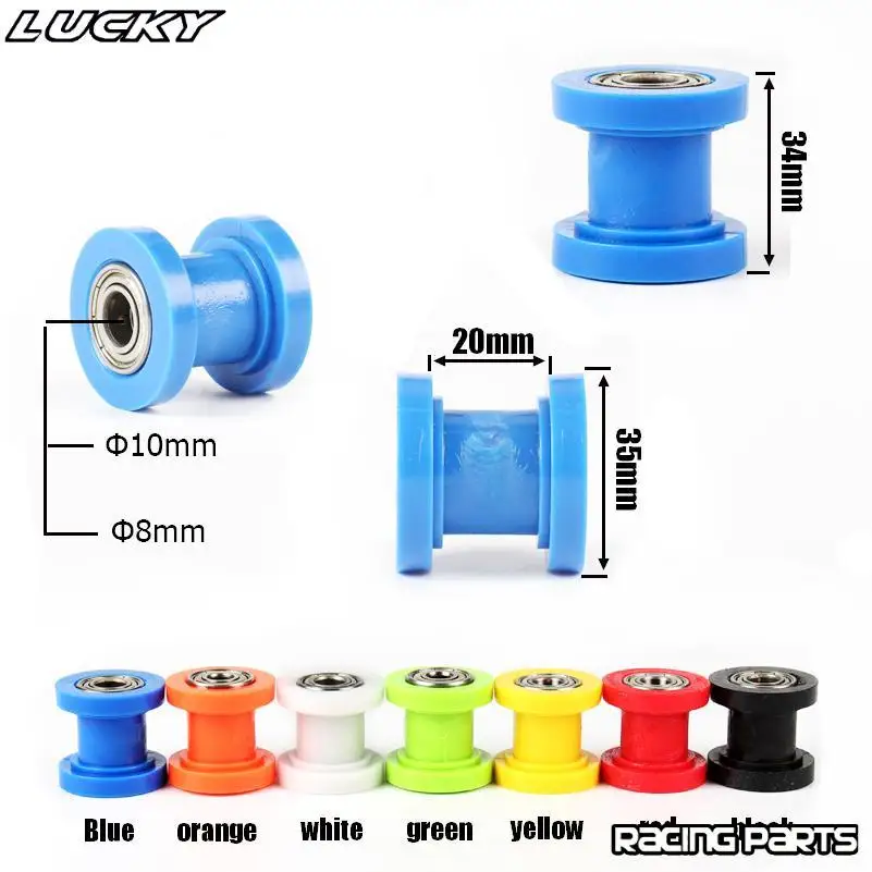 

Motorcycle 8/10mm Drive Chain Roller Pulley Wheel Slider Tensioner Wheel Guide For Enduro Motocross PIT Dirt Bike ATV CRF CR XR