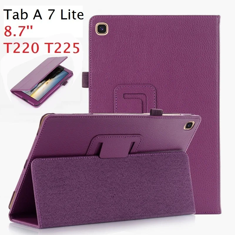 Stand Funda For Samsung Galaxy Tab A7 Lite 2021 8.7 T220 T225 Case Magnetic Smart PU Funda For Samsung A7 Lite 8.7 T220 Cover