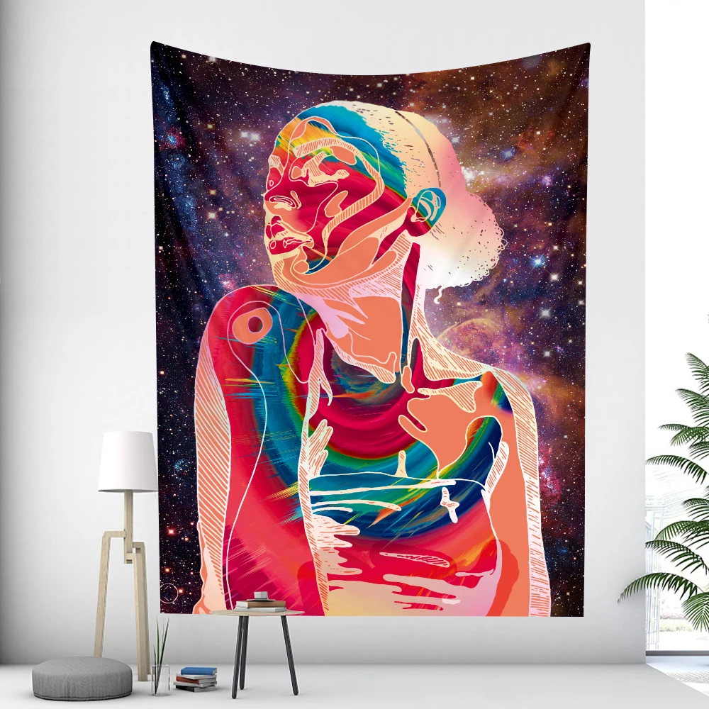 

Красивый женский психоделический Декор для дома художественный гобелен в стиле бохо мандала настенный фон Настенный декор для комнаты