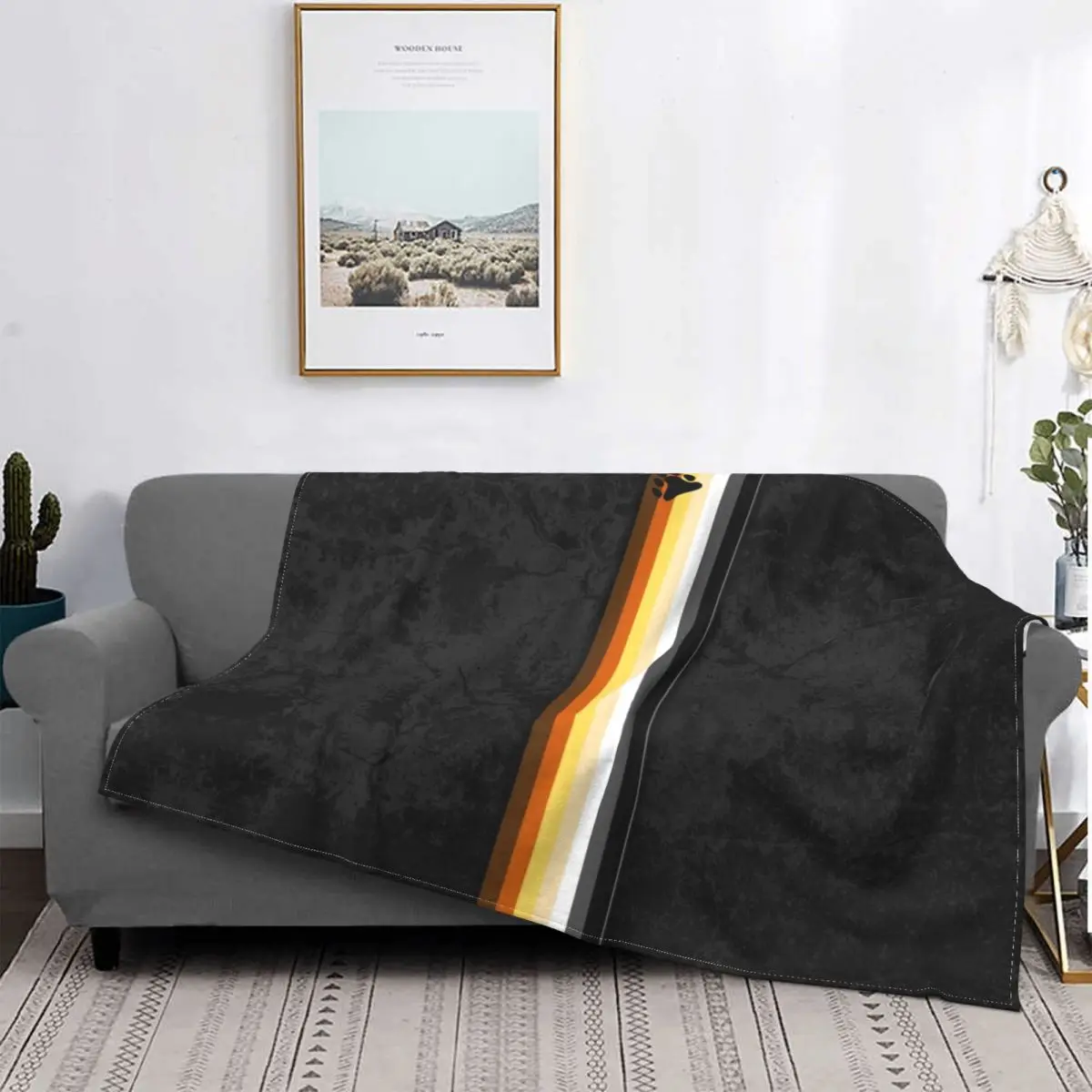 

Pride Rainbow Flag Throw Blanket Warm Flannel Lesbian Bisexual Blankets for Bed Couch Sofa King Size LGBT Ultra-Soft Fleece Gay