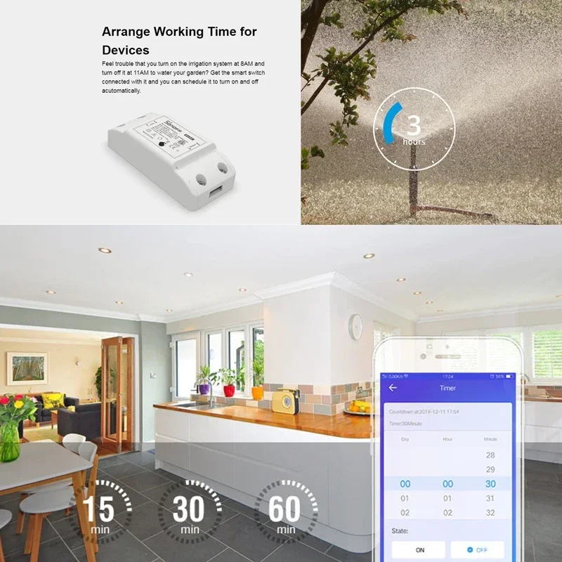 SONOFF Basic R2/RFR2 433 МГц WIFI Умный настенный переключатель Беспроводной модуль