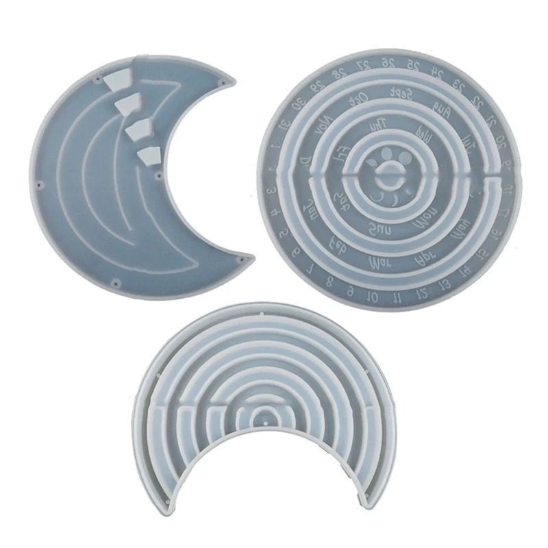 

Эпоксидная форма, подвесная пластина с календарем, табличка с вечным календарем, Настольная подвесная силиконовая форма с маятником