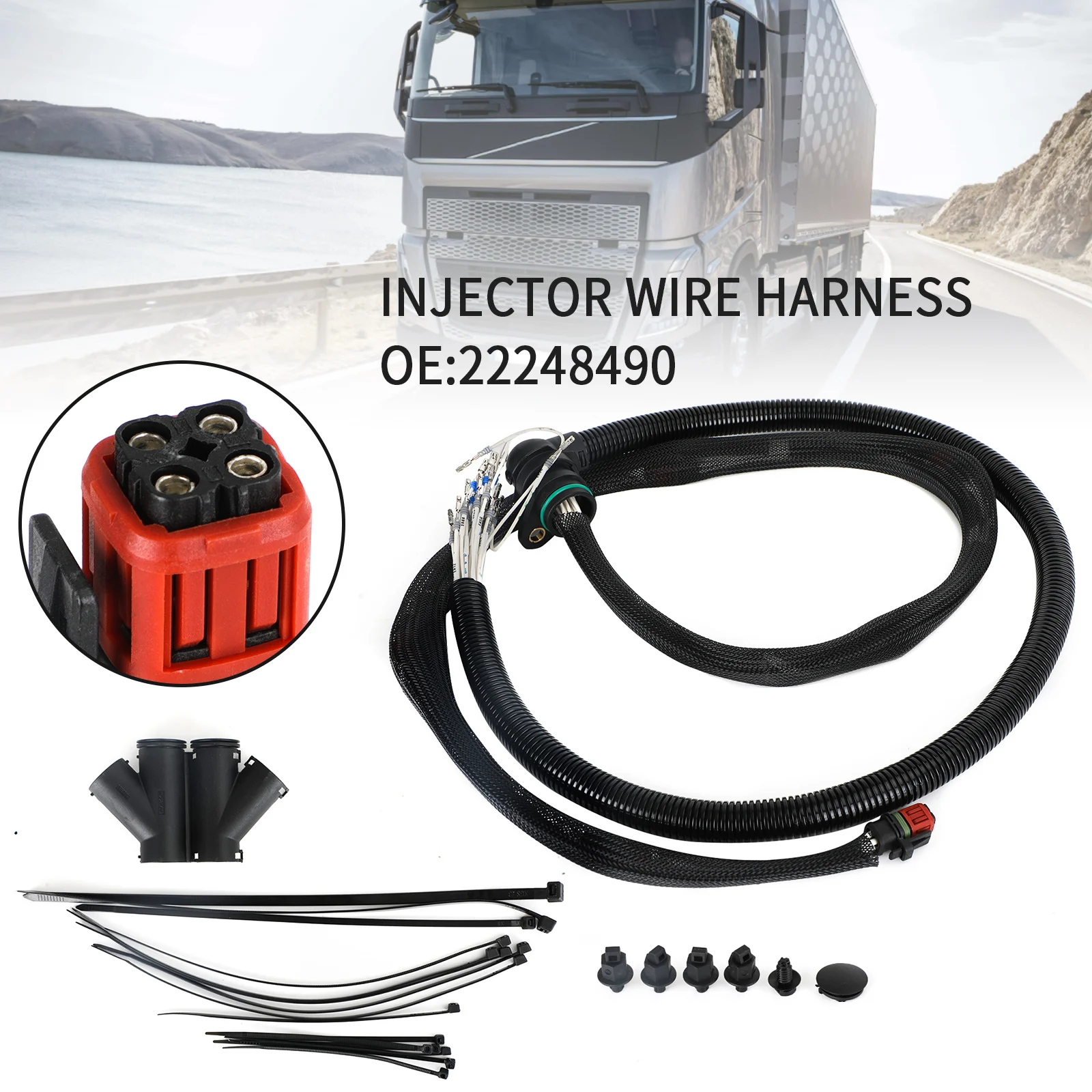 

Artudatech Truck Engine Injector Wire Harness 22248490 Fit For Volvo Truck Car Accessories