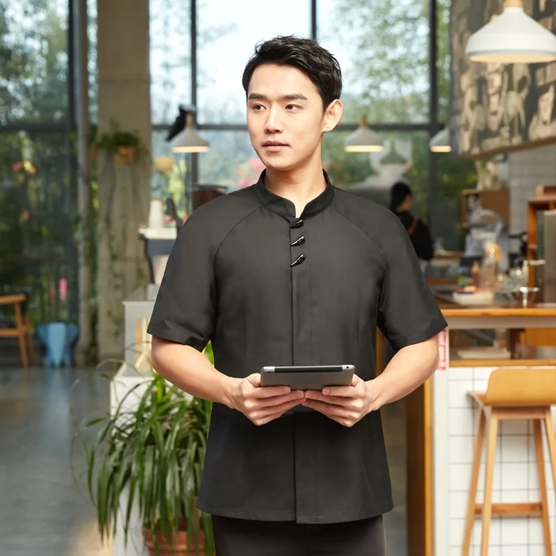 Новая сельская рабочая одежда летняя китайская ретро-одежда с коротким рукавом