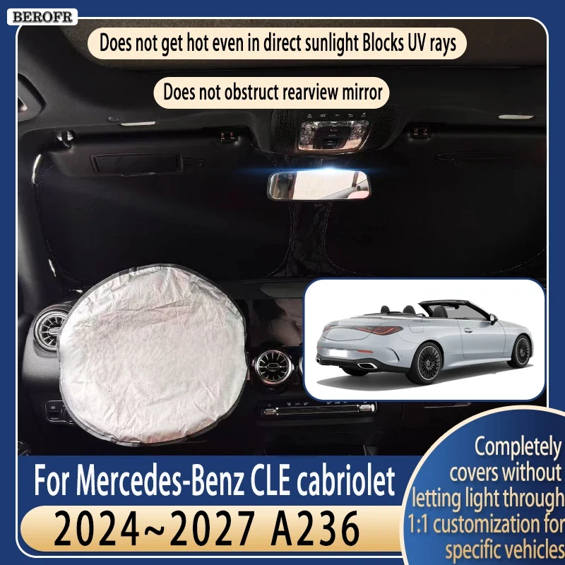 Фото Солнцезащитный козырек на руль для Mercedes-Benz CLE Cabriolet A236 2024~2027: летние охлаждающие аксессуары, солнцезащитный козырек на лобовое стекло №1