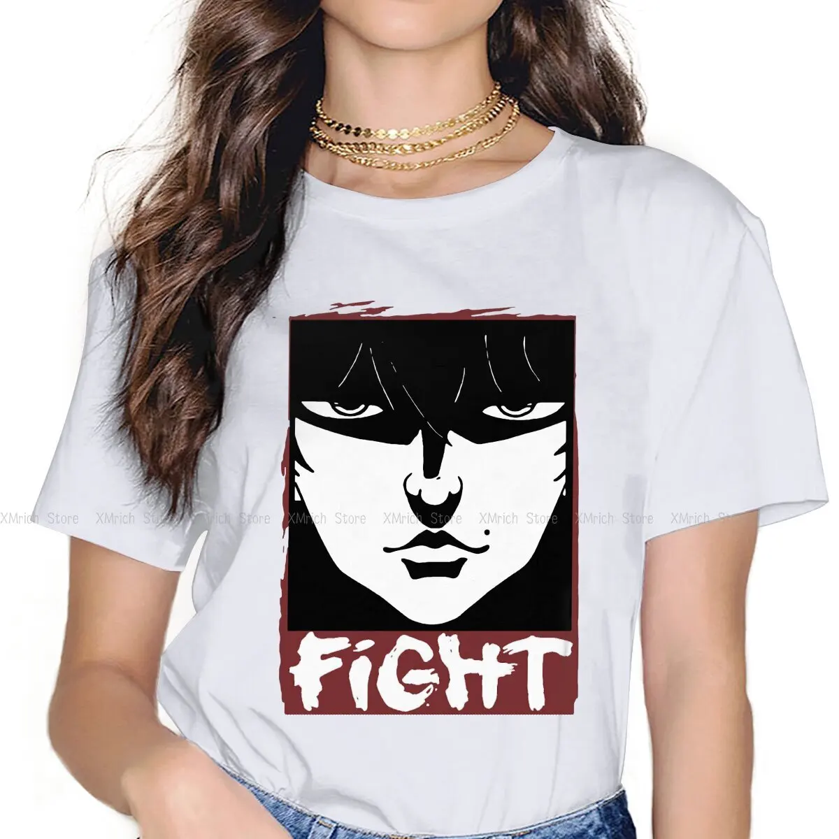 

Merch Women Clothing Grappler Baki Hanma Yujiro Dou Manga Graphic Female Tshirts Vintage Alternative Loose Tops Kawaii Girls