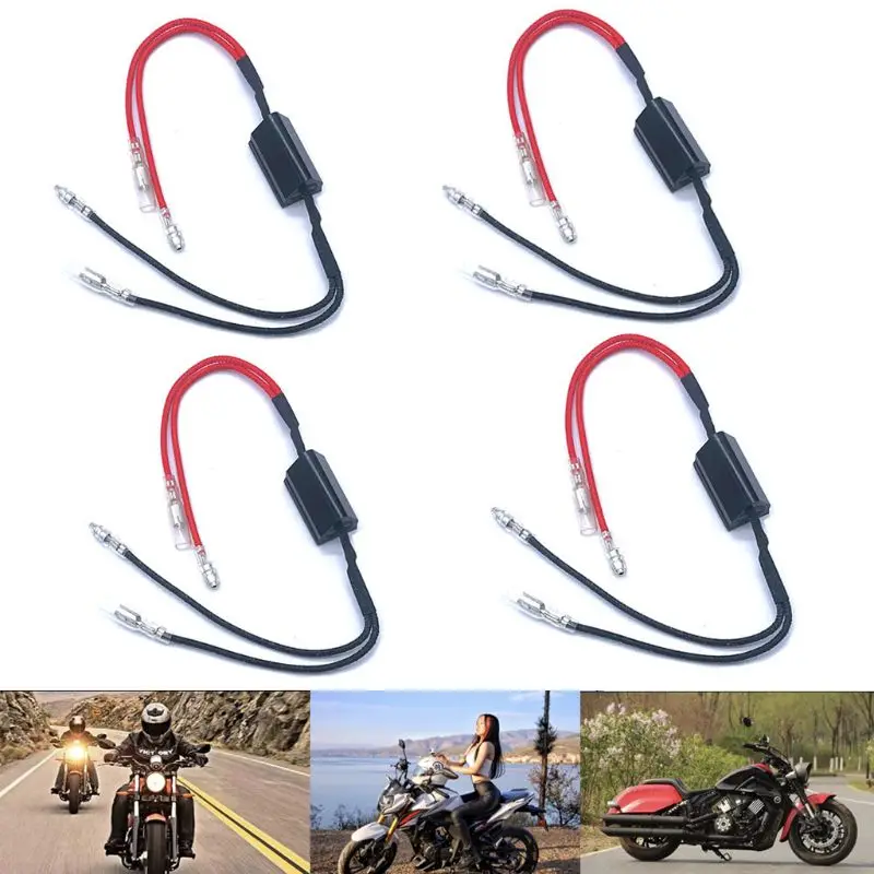 

4x Moto Resistance Power Resistor Load Decoding Resistor For LED Mini Turn Signal Flash No Flashing Repairing 10W 10Ohm