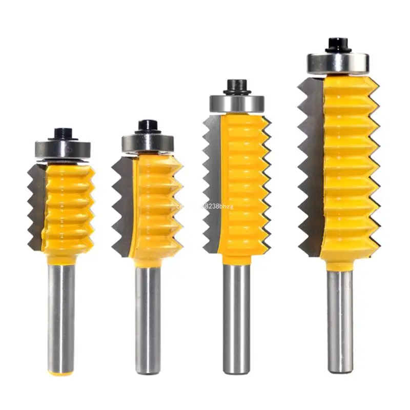 

4 Types 8mm Shank Finger Joint Glue Milling Cutter Professional Shank Router Bit Set Carpenter Woodworking Tools Dropship