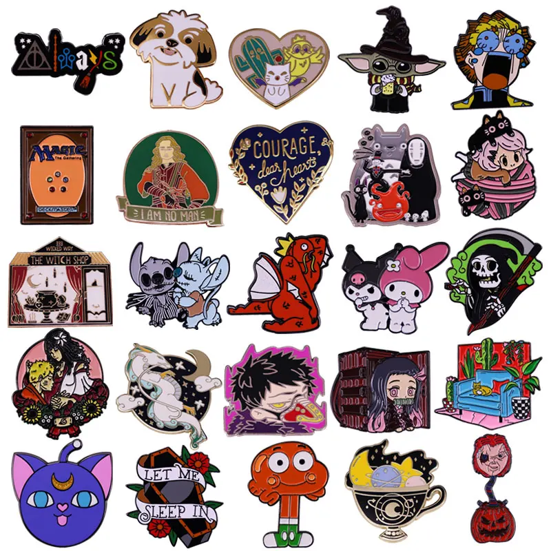 

Рождественская эмалированная брошь в виде комикса с животными на лацканах для рюкзака и джинсов