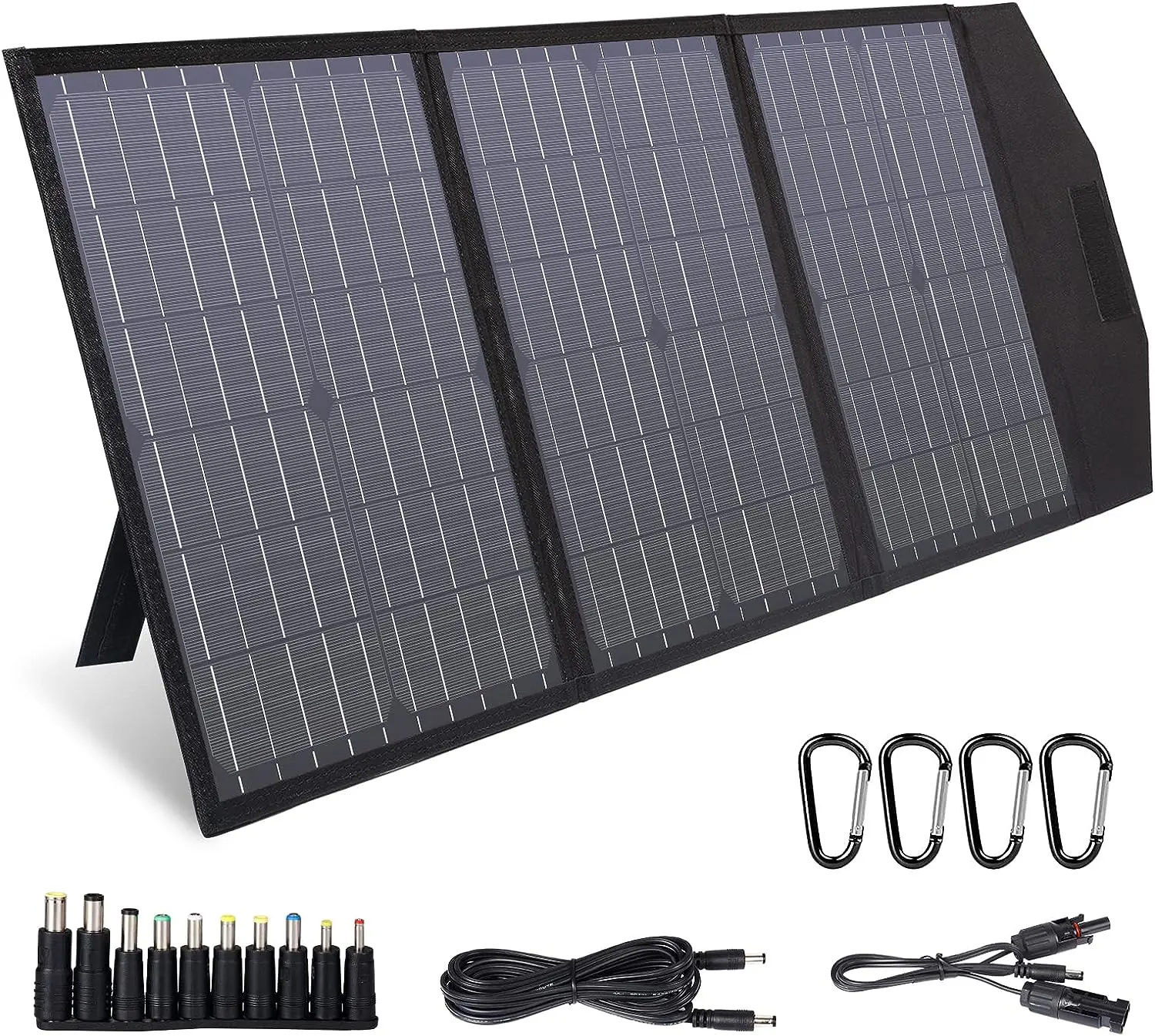 

Foldable Solar Panel for Portable Power Station Solar Generator Portable Solar Panel QC3.0/PD 60W USB Port DC Output(10 Changeab