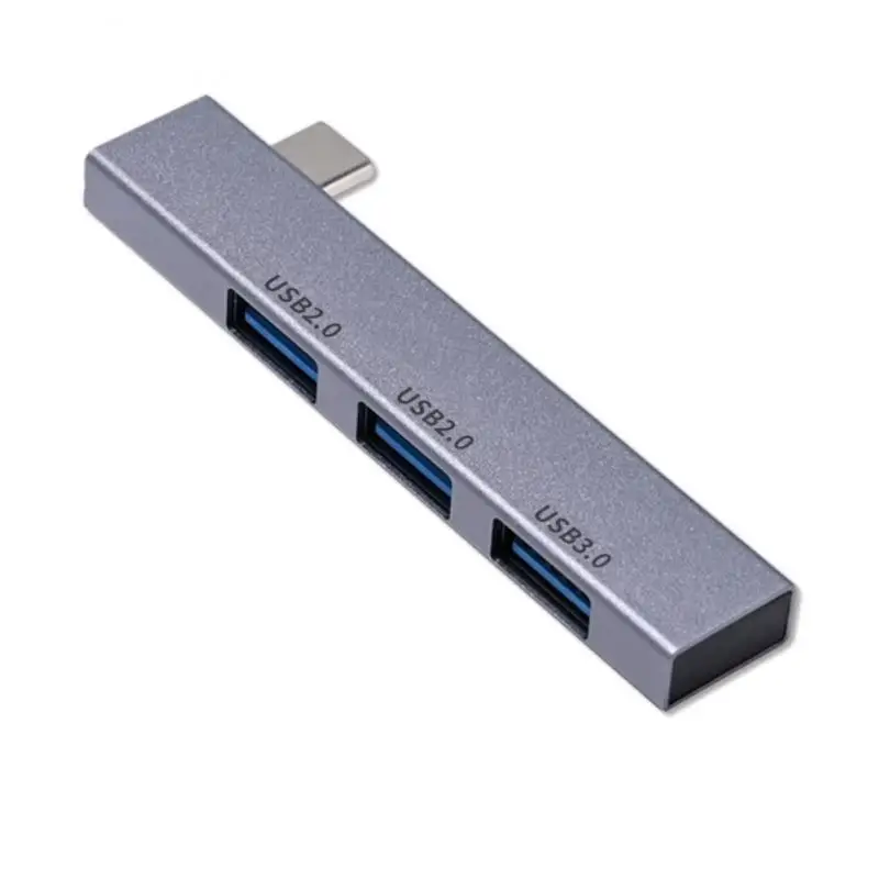 

High Speed 3 Ports Extended Plug 3 In 1 Type-c Hub 3in1 Splitter Usb Hub Docking Station For Computer Accessories Slim Portable