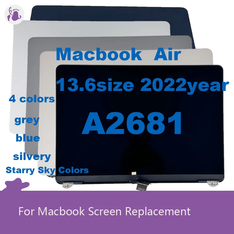 Новый ЖК-экран MacBook Retina 16-дюймовый ноутбук A2681 2022 EMC 3651 Серебристо-серый Верхняя