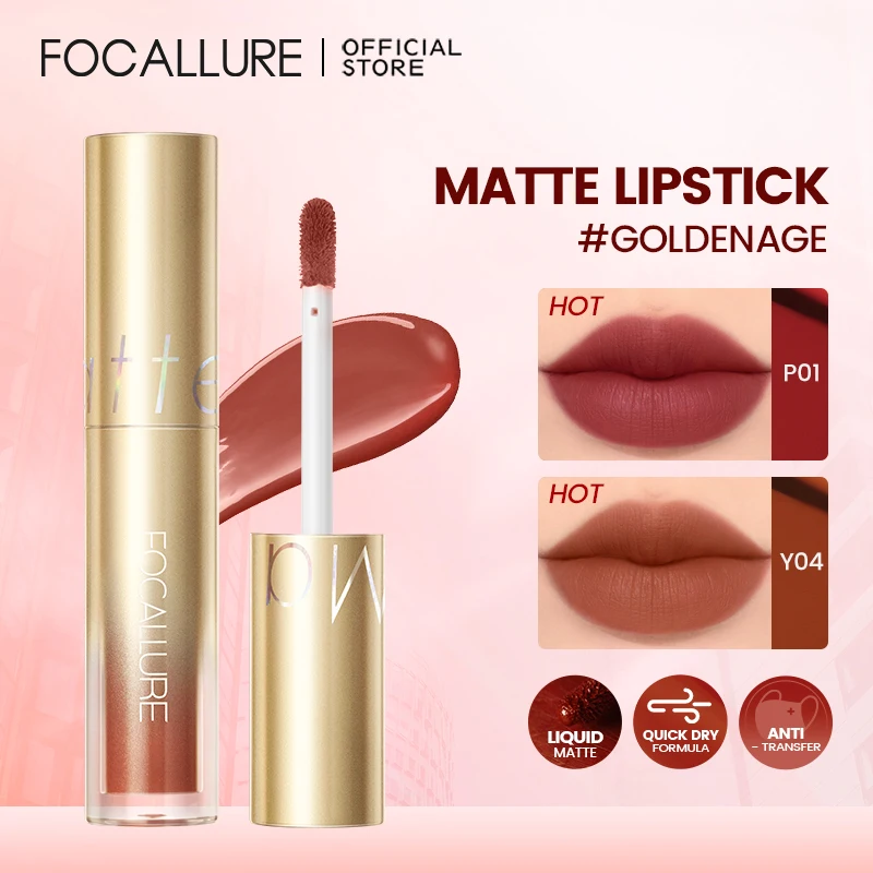 FOCALLURE 20 Color Matte Lipstick Waterproof Longlasting Quick-Drying Glorious Lip Gloss Nude Velvet Lips Makeup Women Cosmetics