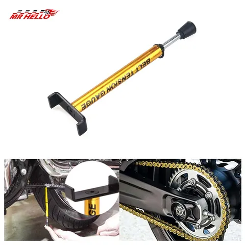 Универсальный 10-фунтовый датчик натяжения ремня, металлический инструмент для натяжения ремня мотоцикла для точной установки мотоцикла, датчик натяжения ремня