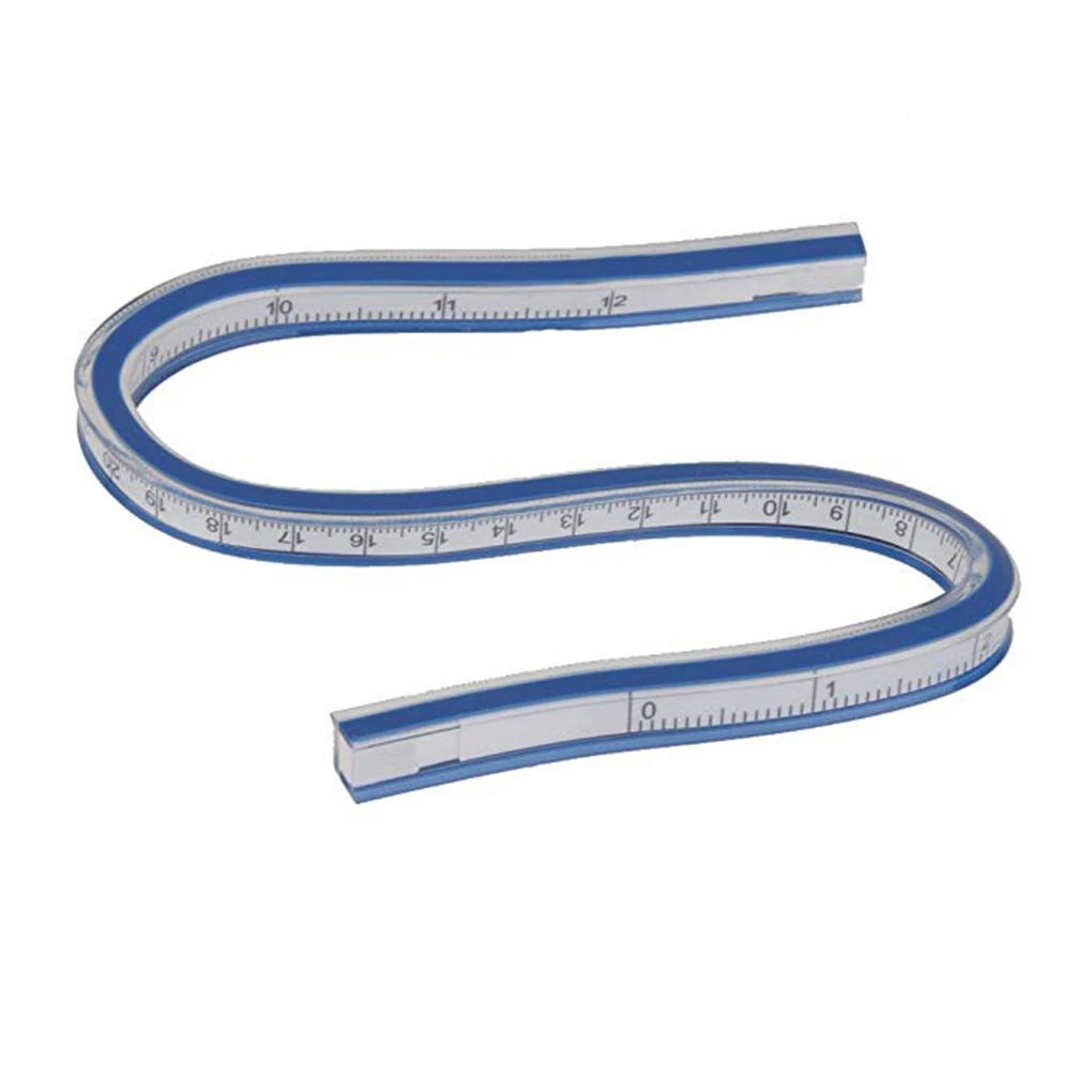 

Flexible Curve Ruler Spiral Drafting Drawing Measure Tool Soft Plastic Tape Measure Ruler 30cm