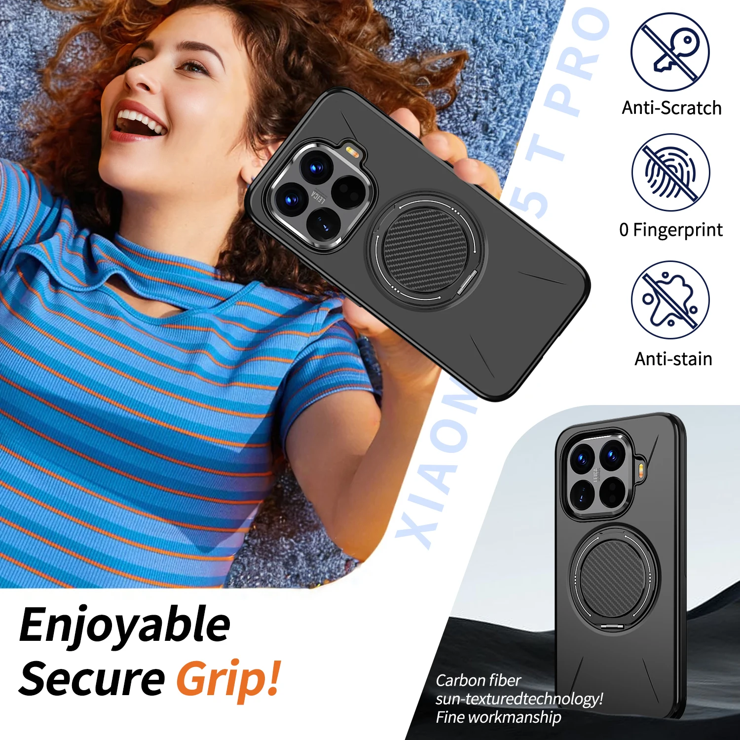 Фото Для Xiaomi 17T Pro 17T 360 °   Вращающийся держатель для телефона, роскошный чехол-подставка, прочный защитный чехол, ударопрочный чехол-кронштейн, Fundas №5