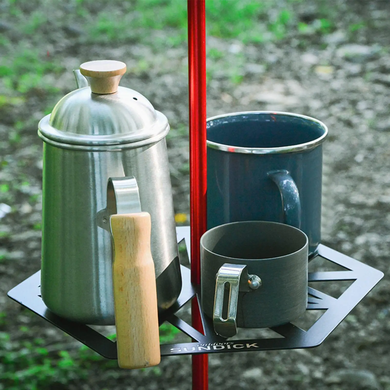 

Camping Lantern Stand Lamp Camping Light Pole Mount Table Shelf Rack Storage