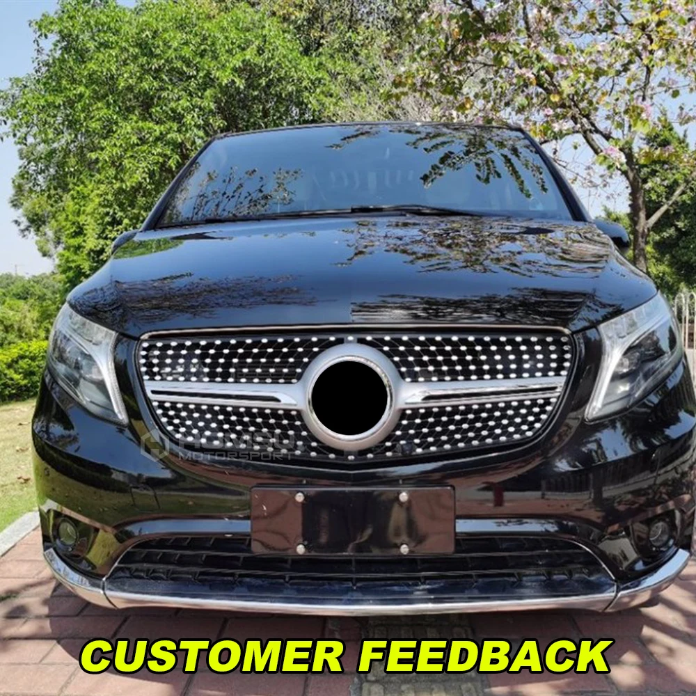 Решетка для переднего бампера VITO V Class W447 2015-2019 Алмазная решетка Mercedes-benz V220 V200 V260 V250