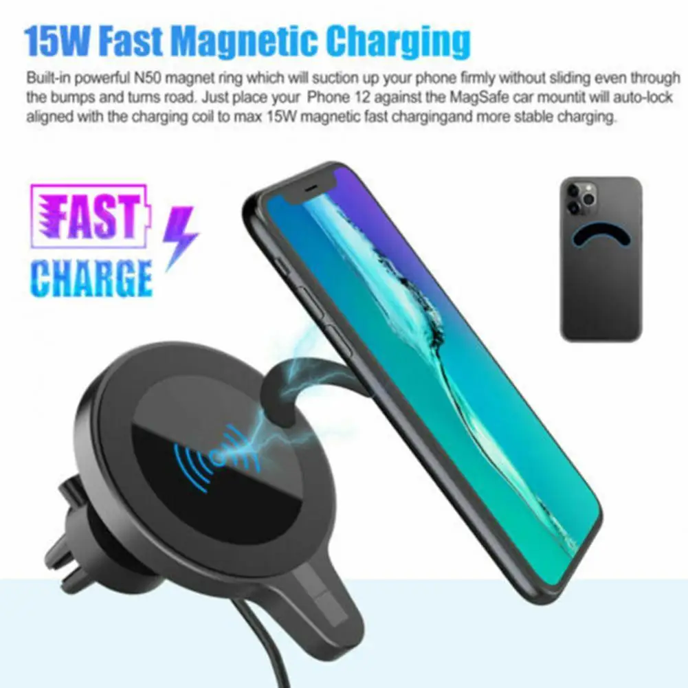 

Wireless High Quality Fast Charge Phone Stand Charger Accessory Car Charger Mount 360-degree Rotation for Truck